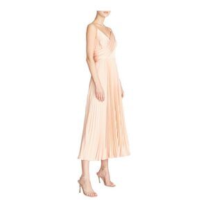 Theia cara Pink Pleated Cocktail Dress Size 14 NWT